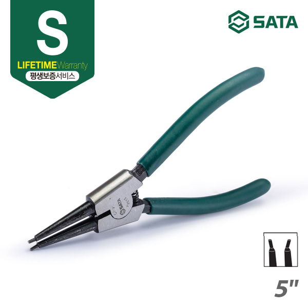 사타 SATA 스냅 링 플라이어 (벌림, 직선) 5“(인치)