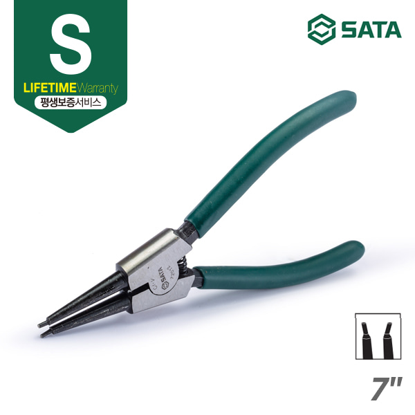 사타 SATA 스냅 링 플라이어 (벌림, 직선) 7“(인치)