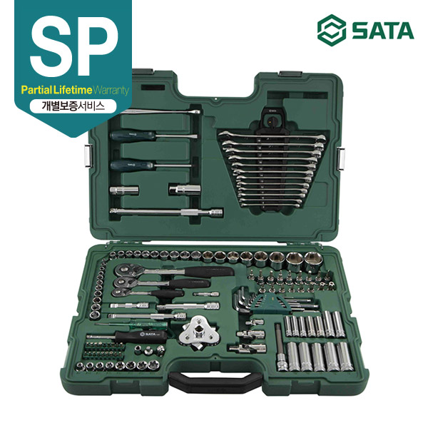 사타 SATA 1/4“x3/8“x1/2“(인치) 자동차 공구 세트 (128PCS)